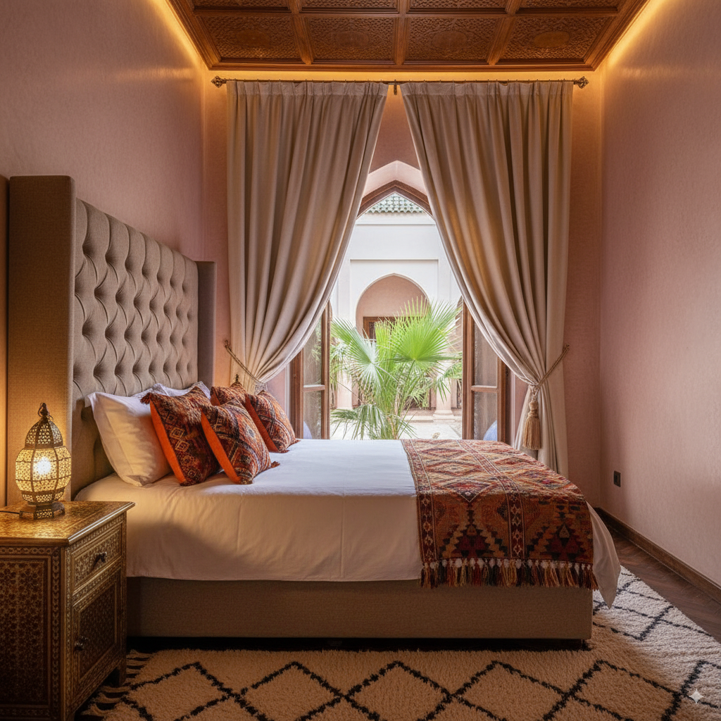 Chambre d’hôtes du tapissier Marrakech – Décoration unique