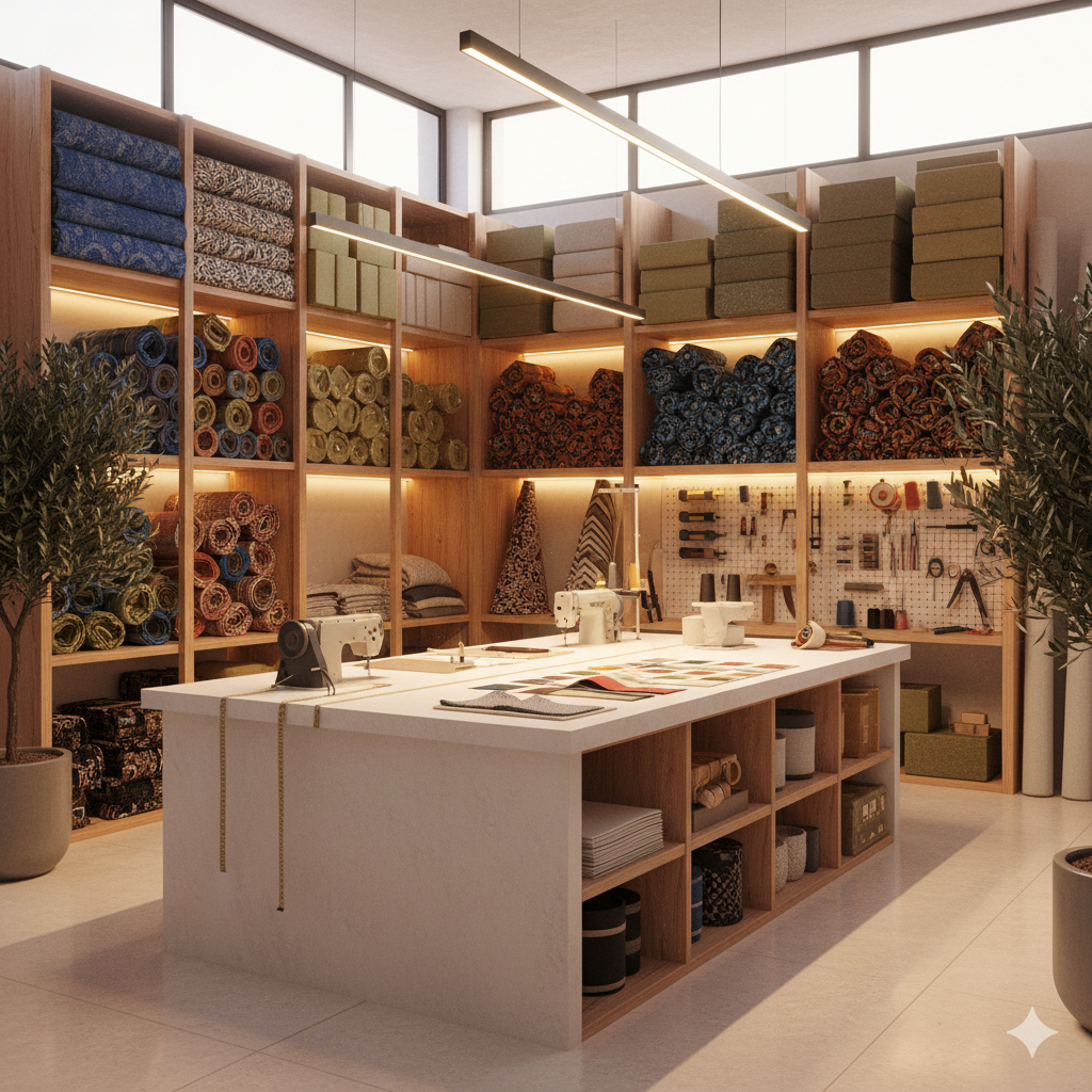 Atelier de tapisserie moderne à Marrakech